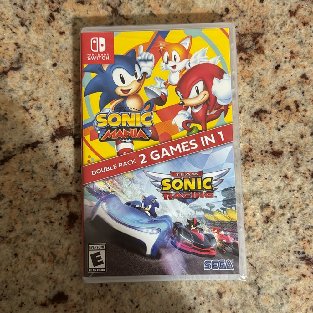 NEW - Sonic Nintendo Switch Game Double Pack (Sonic Mania and Sonic Racing)